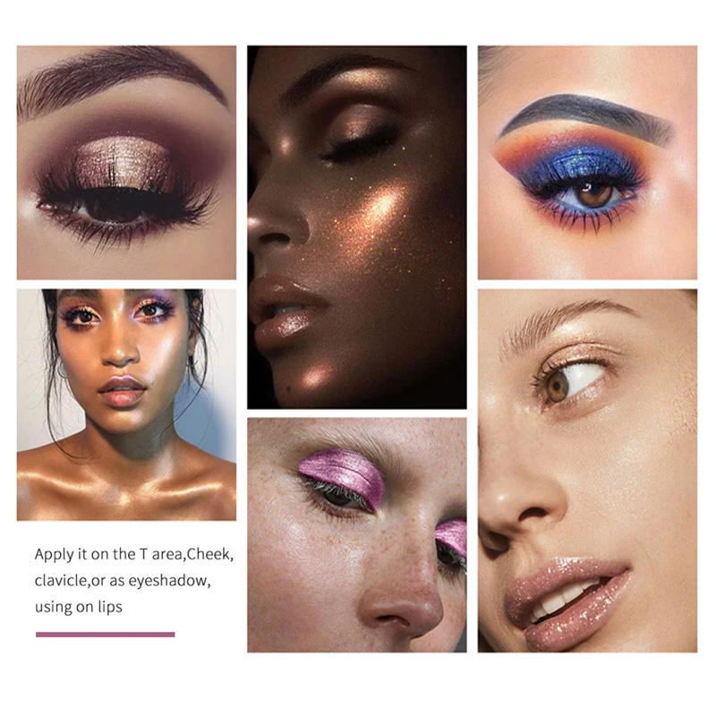 1 шт. 12 цветов блестящие тени для век с блестками стойкая блестящая железная