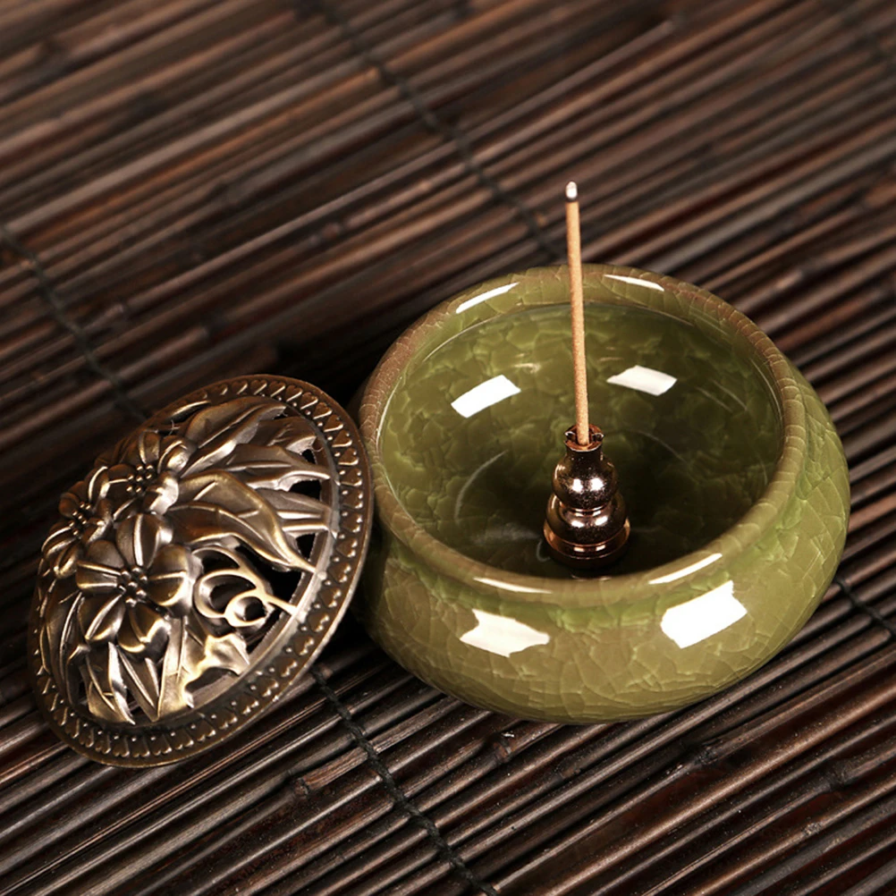 

New Alloy Copper Incense Holder Can Be Fixed Incense Sticks And Coil Portable Incense Burner Censer High Incense Plug