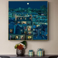 city landscape comics posters pierpaolo rovero canvas painting modern art wall picture for living room home decor canvas print
