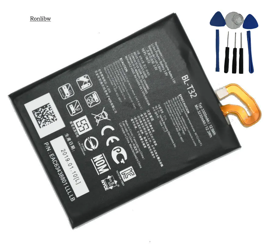 Сменный аккумулятор Ronlibw для LG G6 G600L G600S G600K G600V H873 LS993 US997 VS988 H870 H871 H872 BLT32 3230