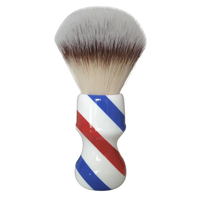 dscosmetic 24mm soft synthetic hair shaving brush with barber pole handle by hand made