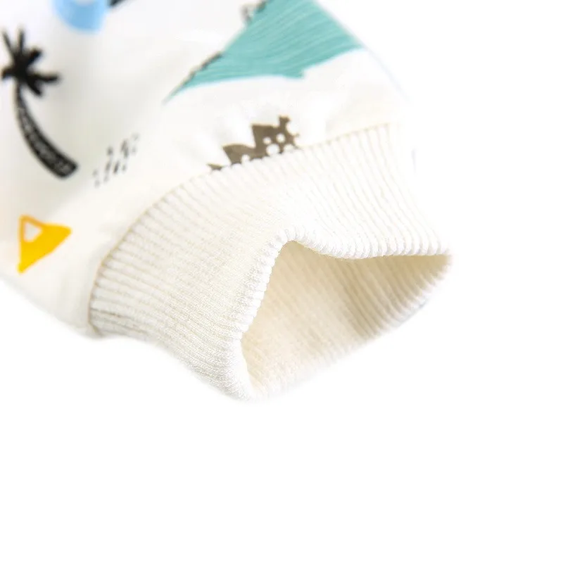 

Casual Fashion Children Baby Clothing Kids Cute Long Sleeves Cartoon Dinosaur Decoration Buttons Baby Jumpsuit Romper 0-3Y