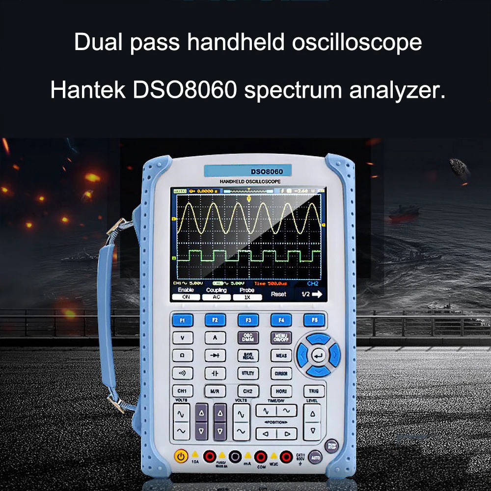 5 в 1 DSO8060 Hantek портативный осциллограф 60 МГц DMM анализатор спектра счетчик частоты