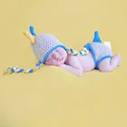 Для новорожденного ручной вязки Подставки для фотографий для маленьких мальчиков динозавров шапочки шляпа с узорчатой ткани ручной вязки реквизит для фотосессии костюм