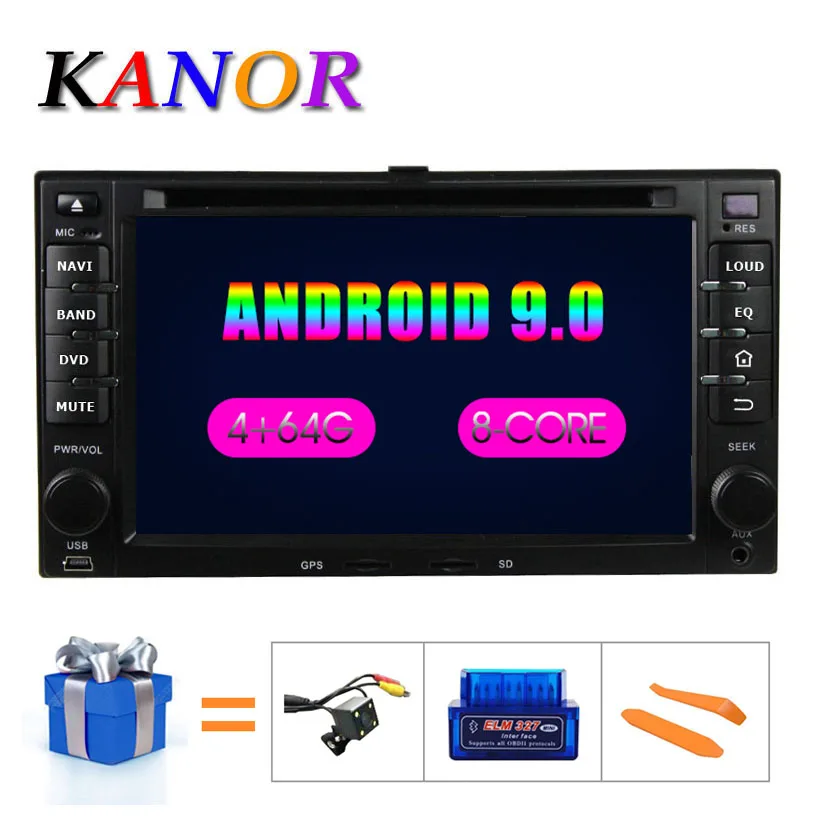 KANOR Восьмиядерный Android 9,0 4g 2din автомобильный Авторадио для KIA Sportage Cerato Sportage Ceed Sorento Rio gps SatNavi мультимедиа wifi