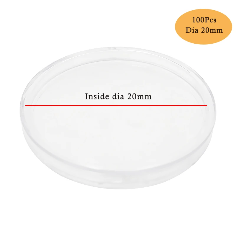 100 шт. прозрачный пластиковый защитный чехол для монет|Коробки и ящики хранения| |