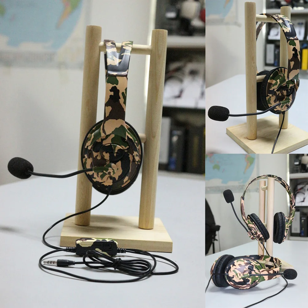 Игровая гарнитура проводные стереонаушники для Sony PS4 камуфляжные наушники с