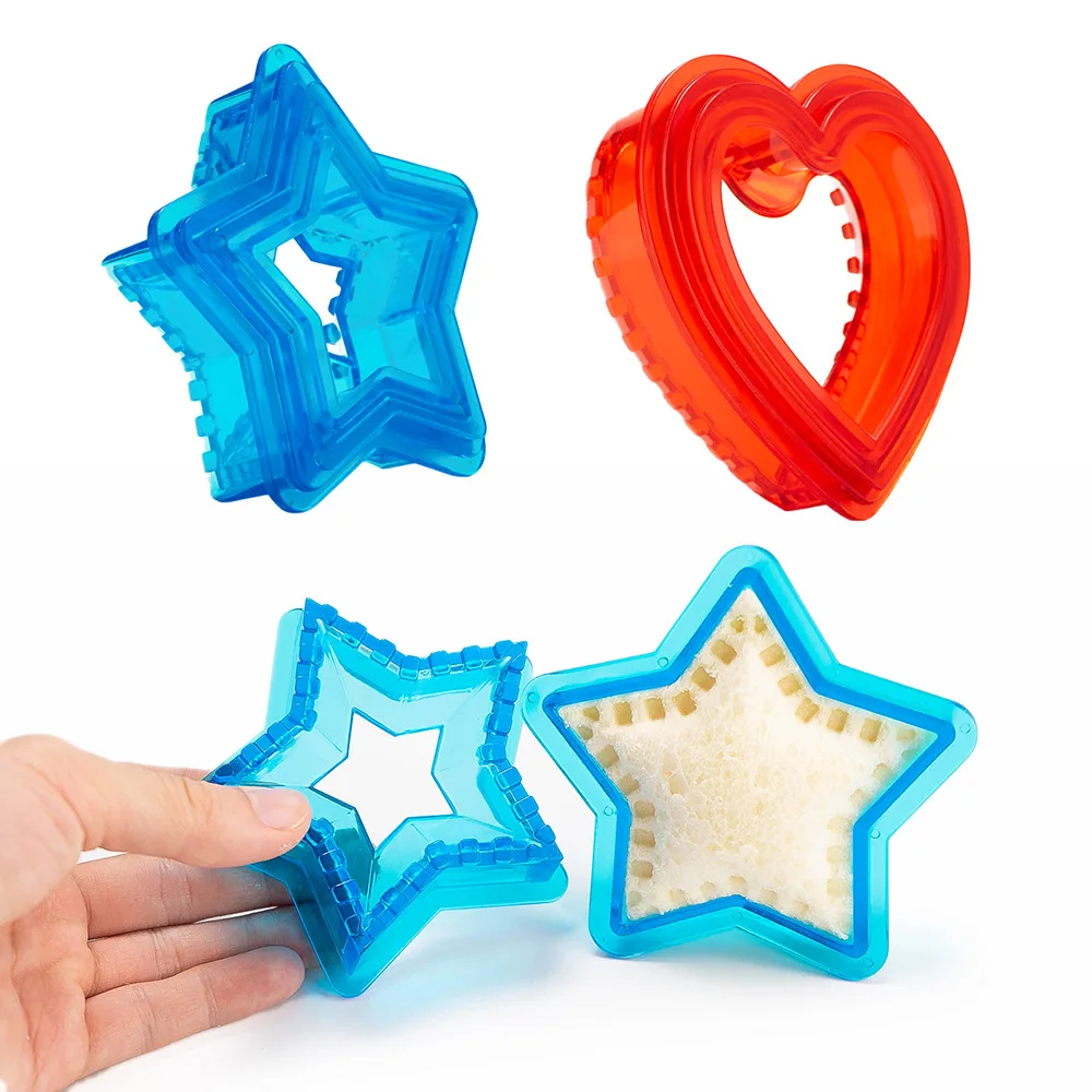 2 шт. сэндвич-резак и герметик в форме сердца звезды декрустер сэндвич-мейкер хлеб