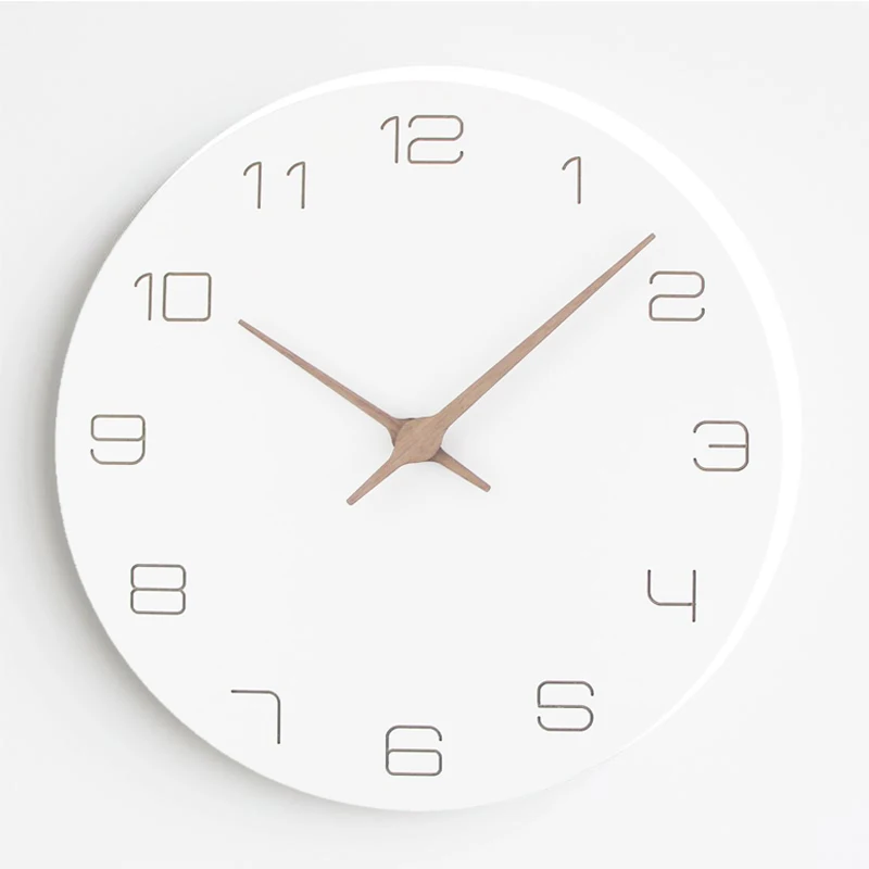 Деревянные настенные часы современный минималистичный северные домашний декор