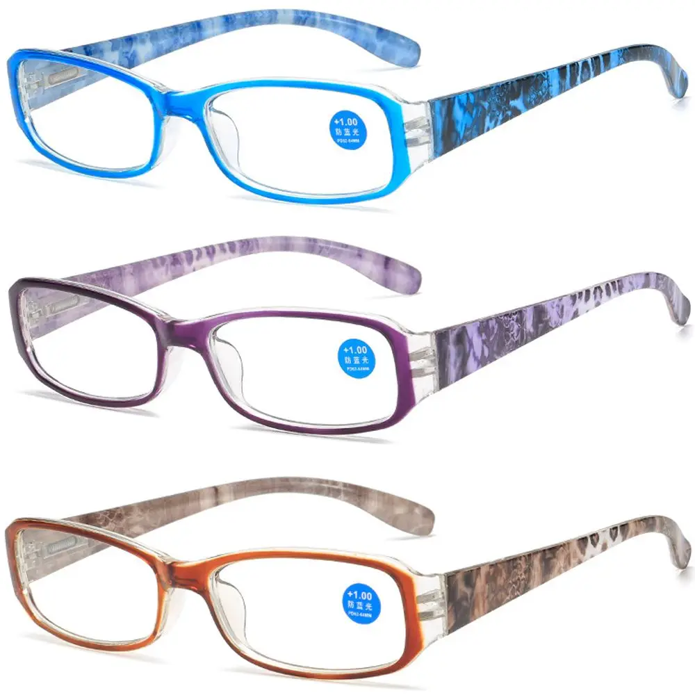 

Fashion Anti-Blue Light Reading Glasses Urltra-Light Eye Protection Women Flowers Elegant Comfortable Eyeglasses