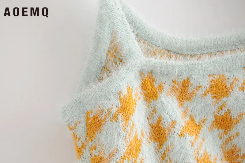 Модные короткие свитера AOEMQ без бретелек сексуальный женский жилет осенние