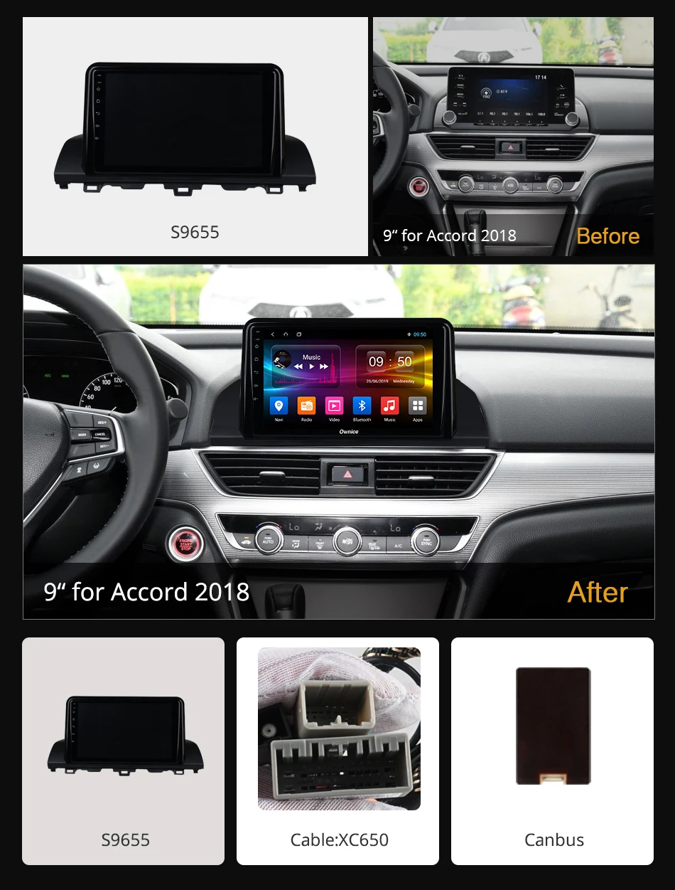 Ownice k3 k5 k6 4G + 64G Android 9 0 автомобильный dvd для Honda Accord 2018 Автомобильный Радио Видео