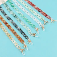 2021 new fashion amber sunglasses mask holder necklace lanyard children color acrylic non slip glasses chain necklace for women