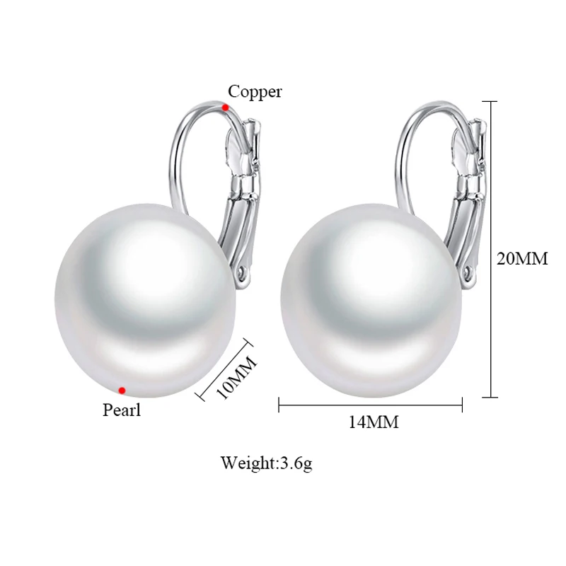 Простые серьги из белого и красного жемчуга серьги-капли золотого серебряного