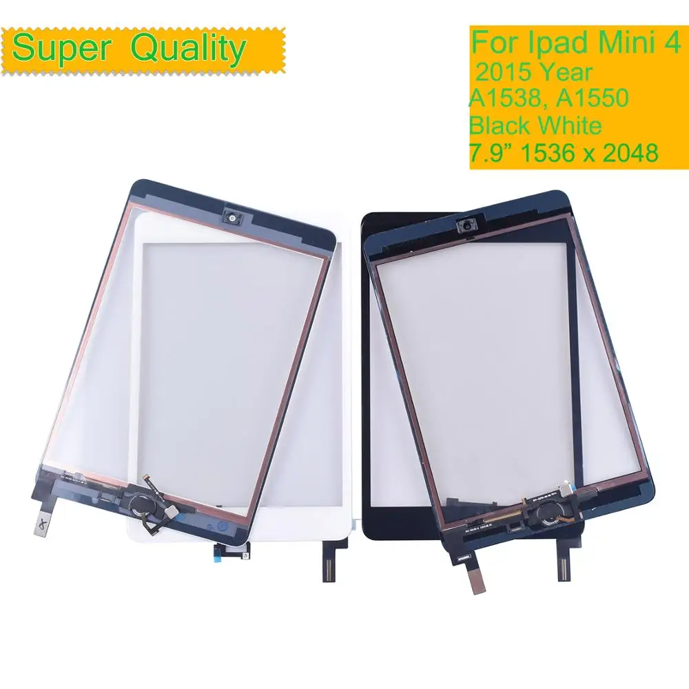10Pcs/lot ORIGINAL For Apple iPad Mini 4 Touch Screen Digitizer Panel For iPad Mini 4 A1538 A1550 Touchscreen with Home Button