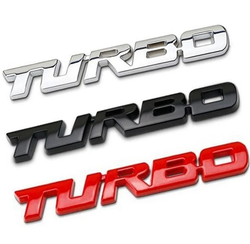Металлическая наклейка TURBO 3D эмблема кузова автомобиля гальваническое покрытие