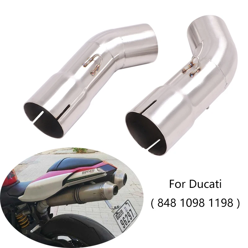 Выхлопная труба для Ducati 848 1098 1198 выхлопная мотоцикла со средней линией скользящий