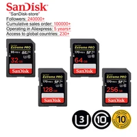 sandisk extreme pro sd card 32gb sdhc 95mbs 64gb 128gb 256gb sdxc uhs i u3 class10 170mbs flash memory cards sd memory card