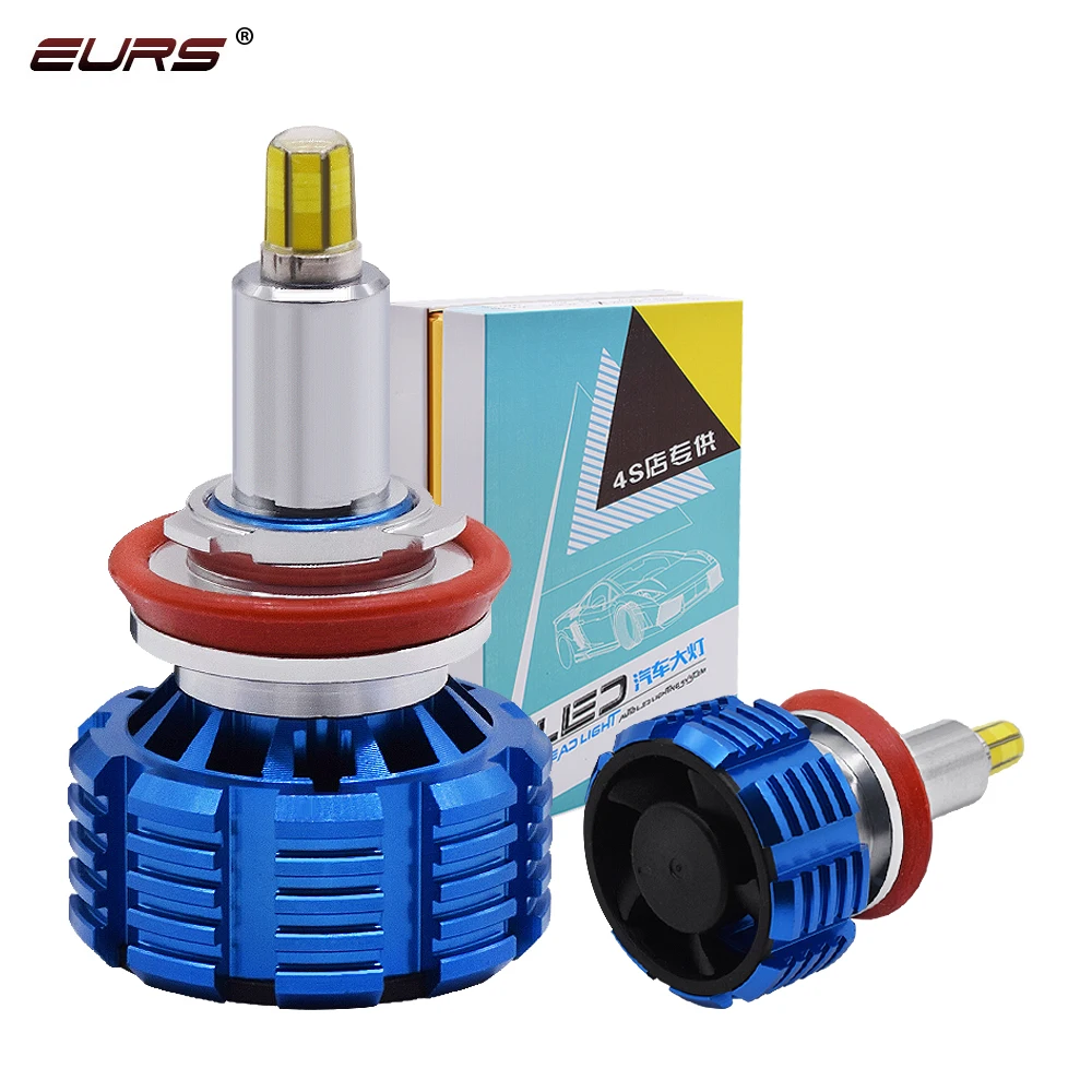 Светодиодная лампа EURS H7 H1 H3 H8 H11 9005 HB3 9006 HB4 D1S D2S D3S D4S Canbus автомобильные фары