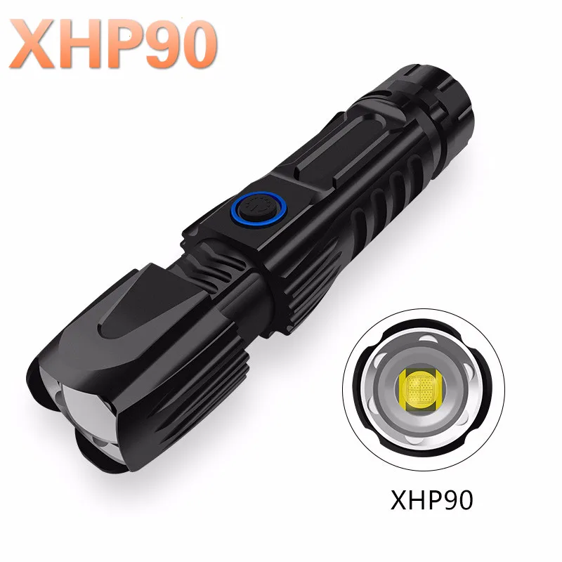 2019 самый мощный Xlamp XHP90 светодиодный фонарик с функцией масштабирования фонарь