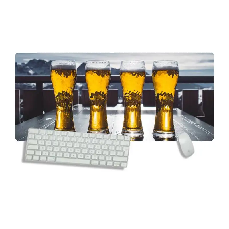 

Beer Alcohol Vodka Unique Desktop Pad Game Mousepad Desk Table Protect Game Office Work Mouse Mat pad Non-slip Laptop Cushion