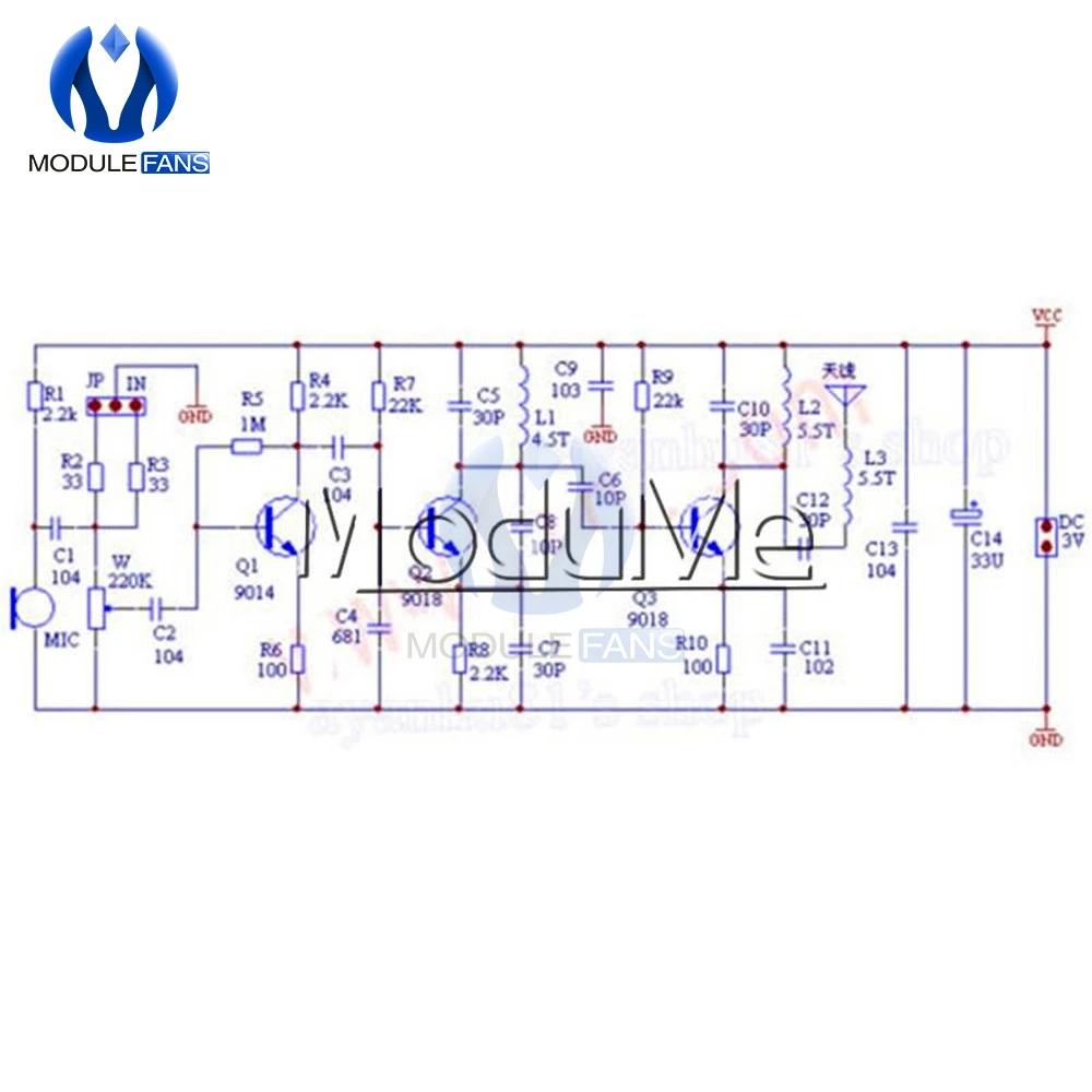 FM Радио Высокочастотный беспроводной микрофон DIY наборы микрофонная плата звук Электрический Siganl трансформирующий модуль антенна 80 МГц-103 МГц