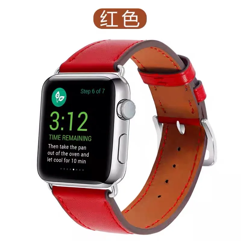 red Высококачественный кожаный ремешок для Apple Watch 42 мм спортивный ремешок для IWatch 42 мм 38 мм Серия 1 и 2 и 3 ремешок для часов - Цвет ремешка: red