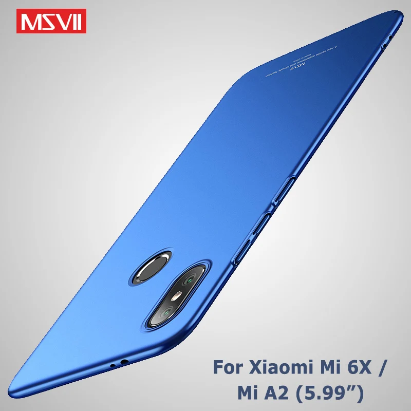 Чехол Mi 6X Msvii тонкий матовый чехол для Xiaomi Mi6X Mi6 X Xiomi твердый PC 5X Mi5X чехлы