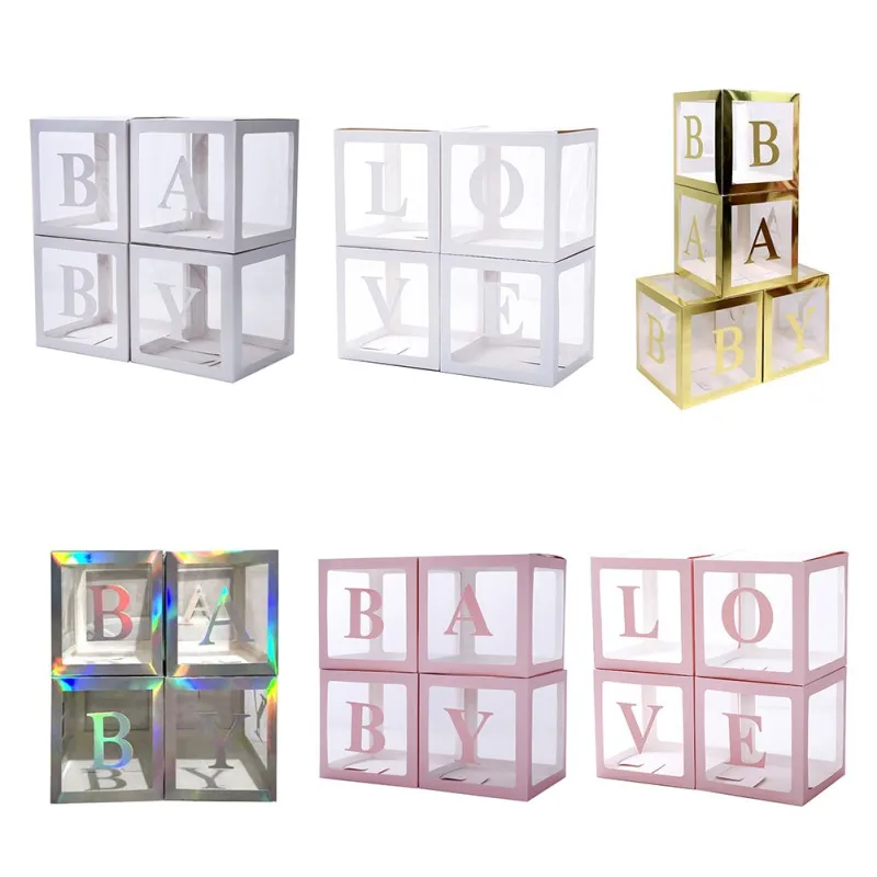 4 шт Вечерние держатель для шарика коробки прозрачный латексный надувной шар