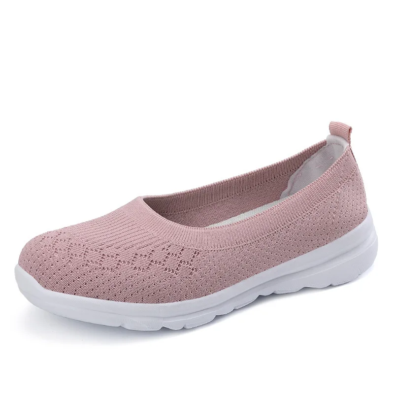 

Sneakers Women Casual Shoes Light Breathable Mesh Tennis Summer Knitted Vulcanized Shoes Outdoor Slip-On Sock Shoes