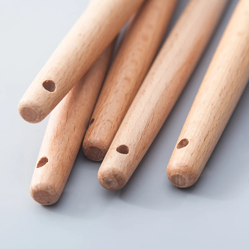 

Silicone Wood Cooking Tool Sets Kitchen Utensils Gadgets Spoon Ladle Egg Beater Oil Brush Colander Cuisine Truner Accessories
