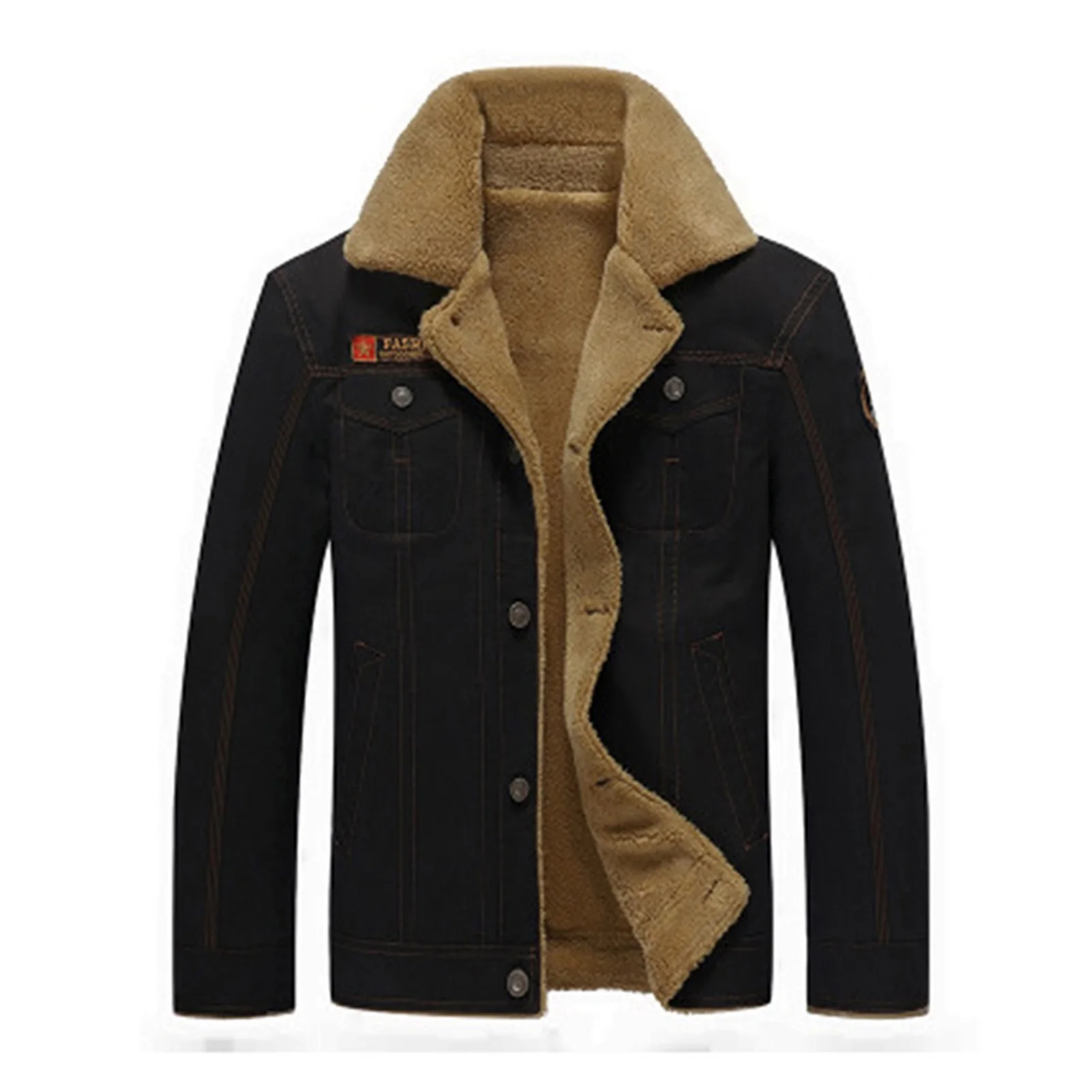 

2021NEW Safari Men Jackets Thick Warm Winter Jackets Plus Size 5XL Men Woolen Blends Jackets Thick Winter Coat Outerwear Male