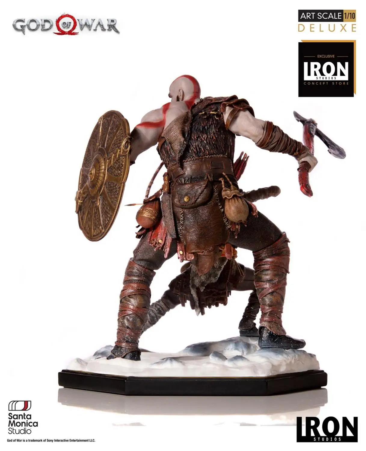 Iron Studio God of War 4 Кратос и атреус Роскошная художественная статуя 1/10