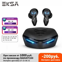 eksa gt1 gaming earphone bluetooth 5 0 wireless headphones with microphone 38ms low latency tws wireless earbuds musicgame mode