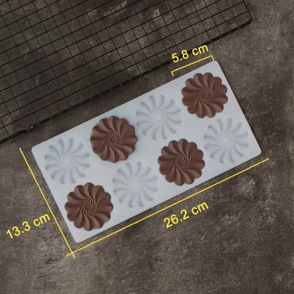 

Hot DIY 3D Ruffled Flower Shape Silicone Mold Cake Decorating Tools Cupcake Chocolate Mould Decor Muffin Pan Baking Stencil