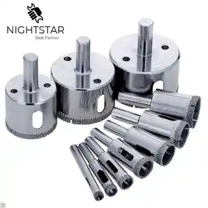 Корончатое сверло с алмазным покрытием Krachtige для мрамора, стекла, керамики, кольцевая пила 8101214161820222550 мм, 10 шт.