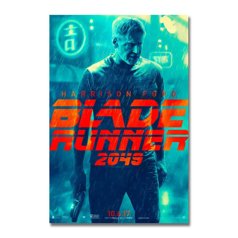 Blade Runner 2049 фильм 2017 Харрисон Форд Настенная Наклейка Шелковый плакат