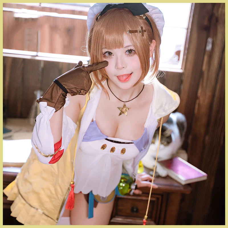 Anime Atelier Ryza: Ever Darkness &amp the Secret Hideout Reisalin Stout Lovely Uniform Cosplay Costume Halloween Outfit For Women |