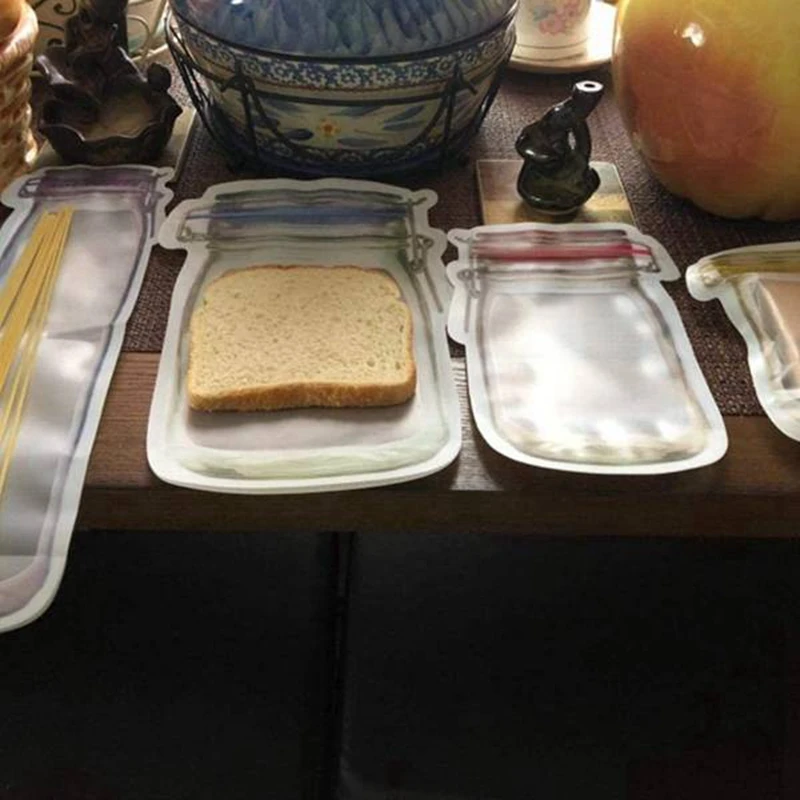 120 упаковок мешки для банок бутылок закусок молнии герметичные пакеты свежей еды