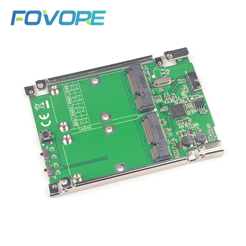 Адаптер USB к mSATA тип A micro B 3 1 RAID SSD адаптер USB3.1 мини SATA конвертер карта с кабелем