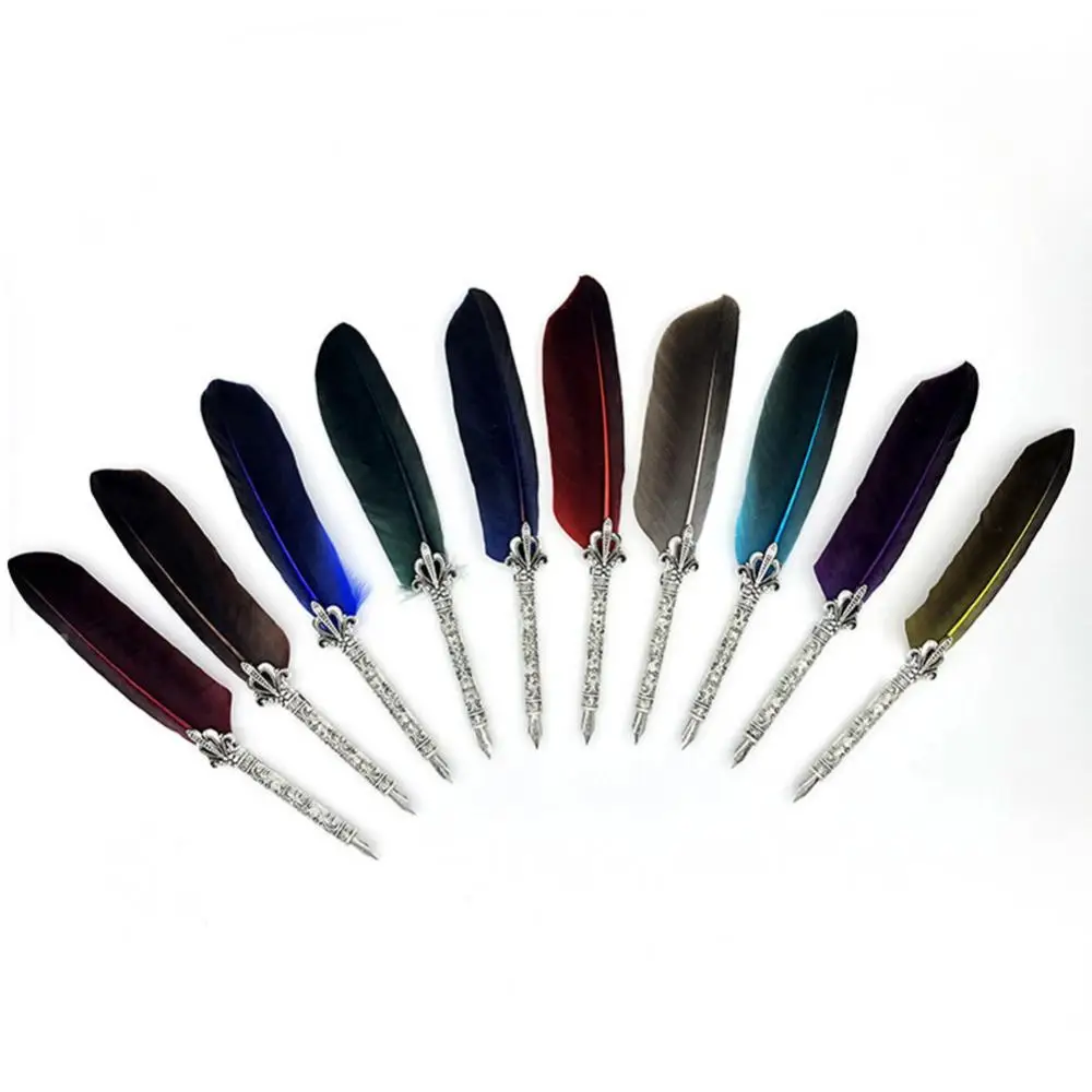 Ручка перьевая Винтажная с золотыми перьями роскошный набор карандашей