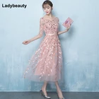 Платье женское короткое для выпускного вечера, элегантное вечернее платье с иллюзионным рисунком, размера плюс, 2019