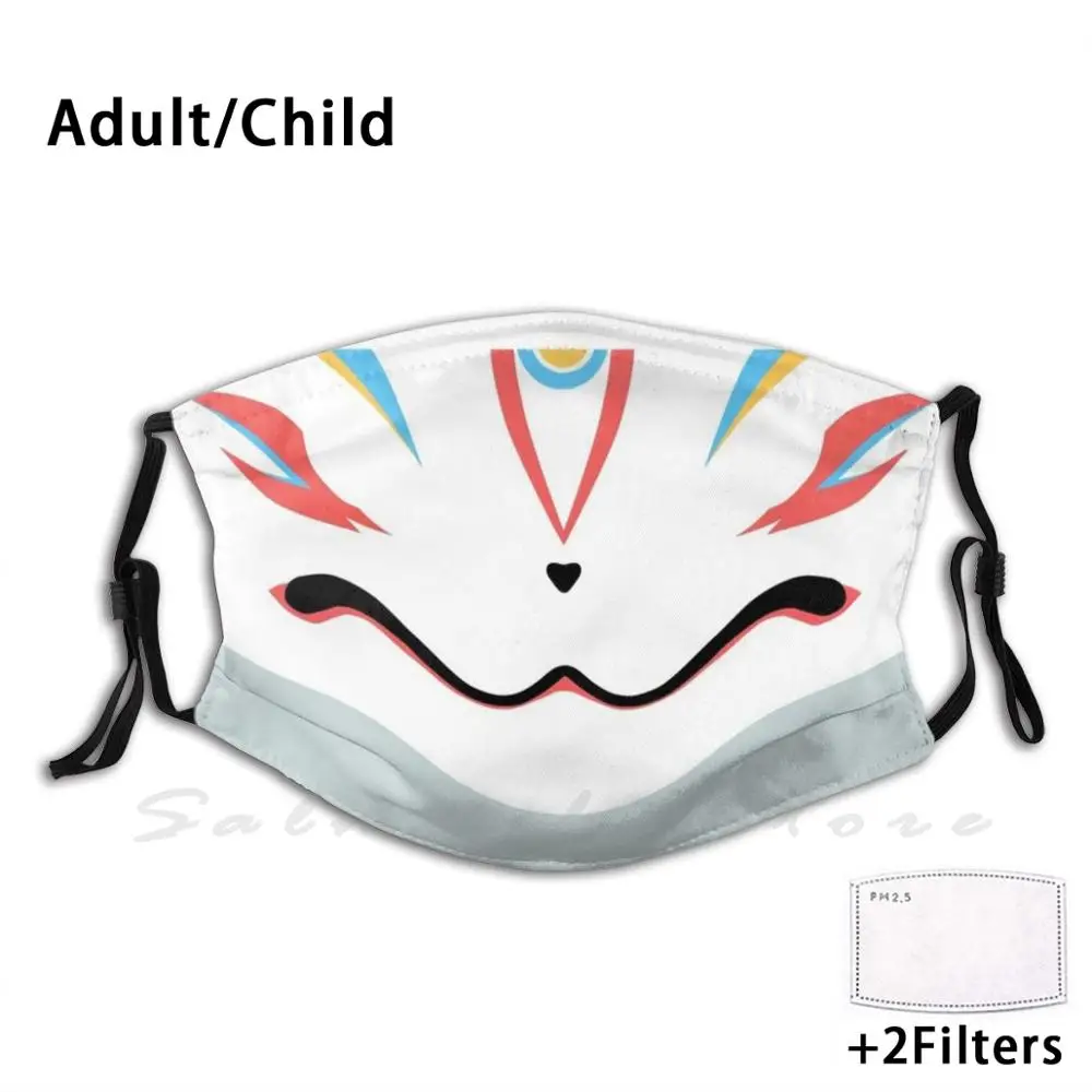 

Маска кицунэ "Классическая" Лиса кицунэ рот Nippon Япония традиционная Youkai Maw Omen Kamen маска белая