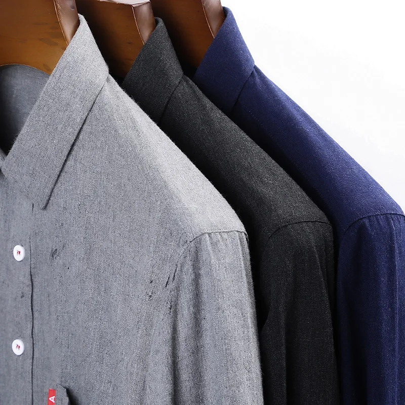 UCAK Brand Streetwear Pure Cotton Shirt Men Clothes Spring New Arrival Casual Turn-down Collar Solid Color Shirts Homme U6166
