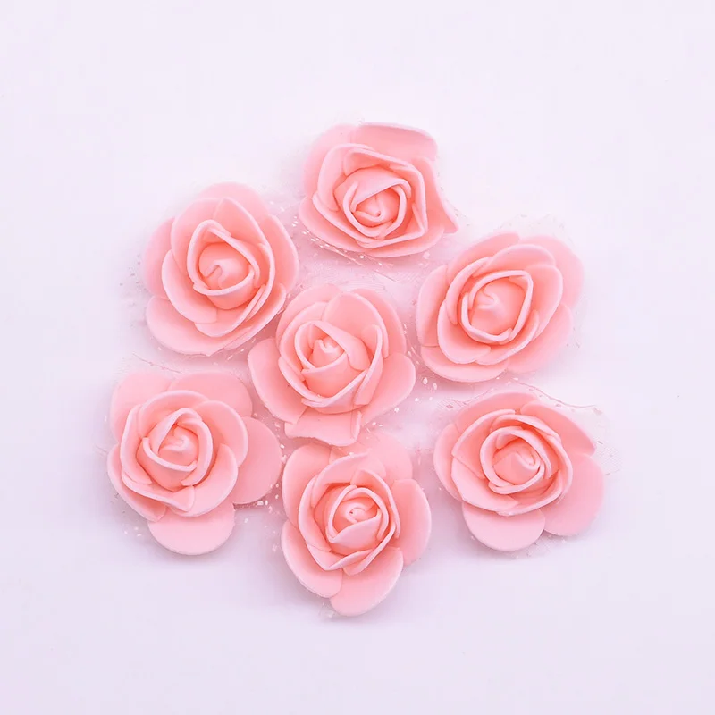 peach 50 шт./лот 3,5 см мини ПЭ пены розы искусственные головки цветов для DIY венки Аксессуары свадебные украшения вечерние ручной работы - Цвет: peach