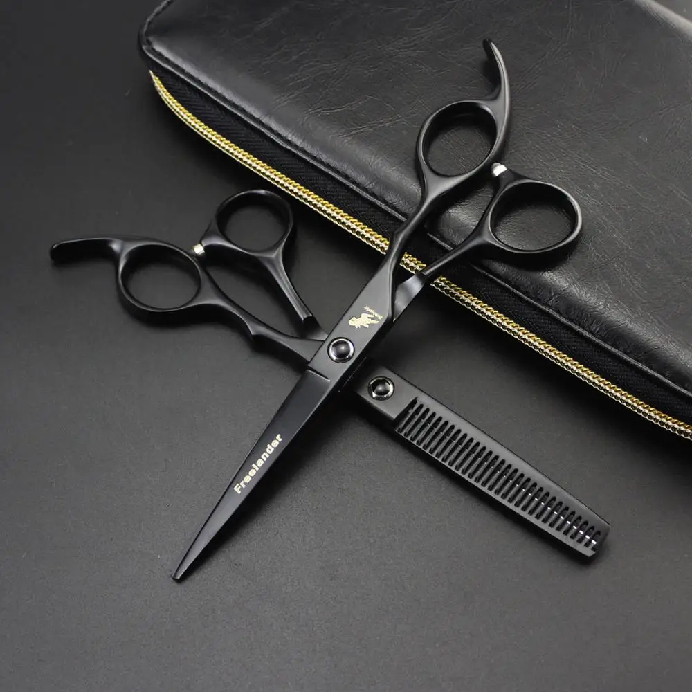 

6 Inch Cutting Thinning Styling Tool Hair Scissors Stainless Steel Salon Hairdressing Shears Regular Flat Teeth Blades Shears