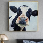 Одежда с принтом милой коровы; Черный и белый Печатный холст картина плакат и печати стены искусства картина без рамки для домашнего украшения для декора гостиной