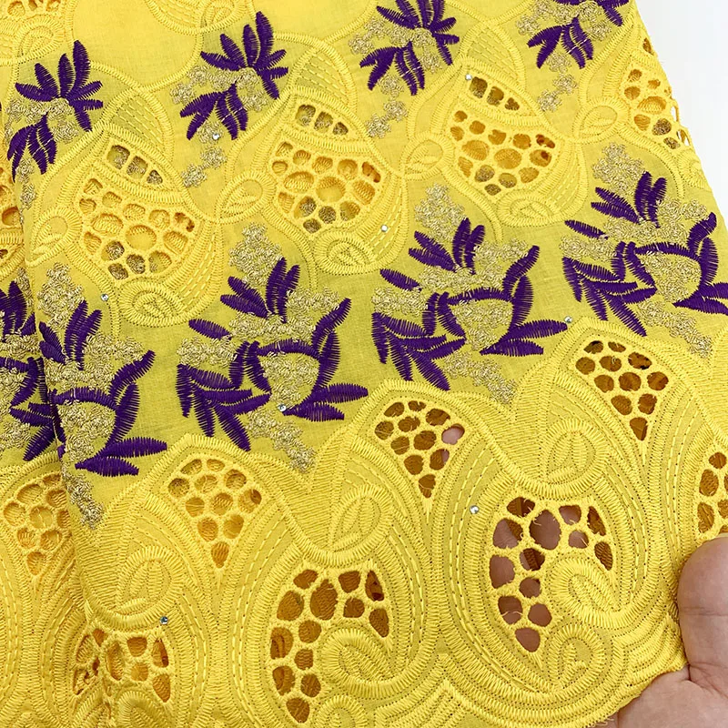 

African Cotton Lace Fabric 2020 High Quality lace Swiss Voile Lace Fabric With holes For Nigerian Dress Sewing