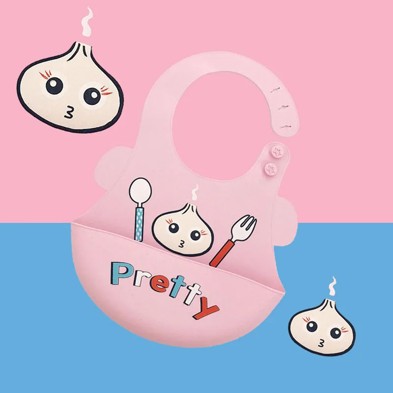 Новое поступление мягкие силиконовые детские нагрудники регулируемые красочные