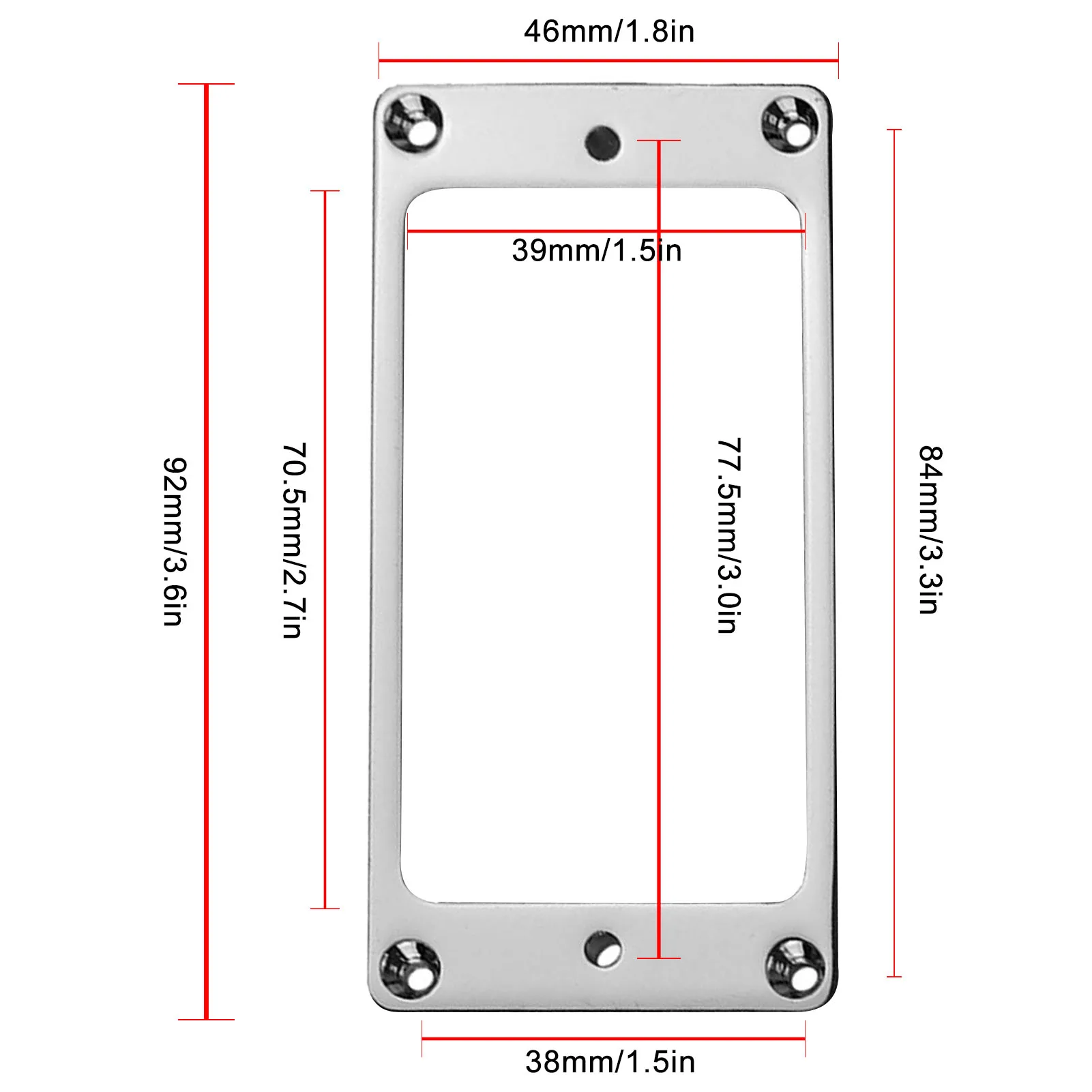2 шт. хромированные Монтажные кольца для звукоснимателя электрогитары LP